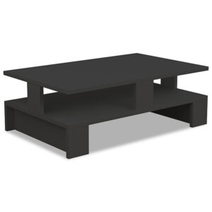 Τραπέζι σαλονιού Mansu pakoworld χρώμα ανθρακί 80x50x27