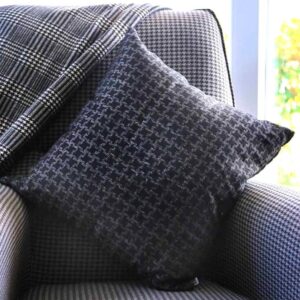 Μαξιλάρι καναπέ Bono Megapap βαμβακερό με φερμουάρ χρώμα μαύρο 50x50εκ.
