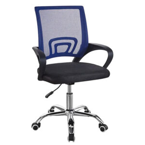 Καρέκλα γραφείου εργασίας Berto I pakoworld ύφασμα mesh μπλε