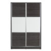 Ντουλάπα ρούχων Griffin pakoworld δίφυλλη με συρόμενες πόρτες χρώμα wenge eo 121x56.5x180.5εκ