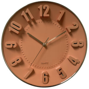 Ρολόι Τοίχου Κεραμιδί Πλαστικό Φ28.5x4.5cm
