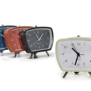 Ρολόι Ξυπνητήρι Μέταλλο/Πλαστικό 14.6x6.6x14.1cm Σε Διάφορα Χρώματα